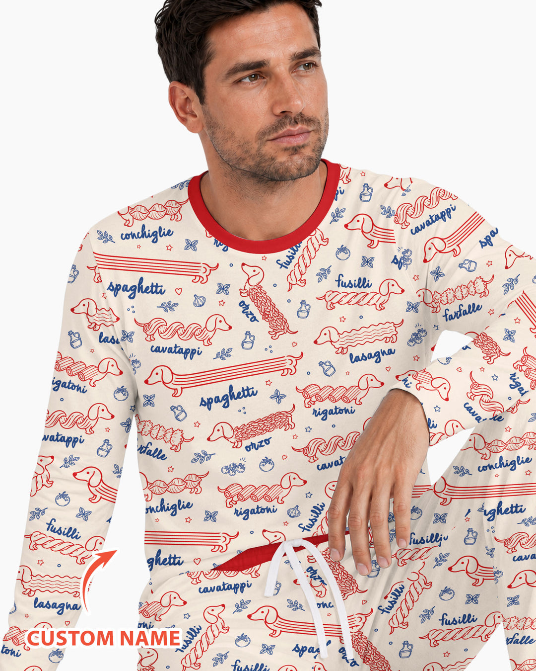 Dachshund Spagetti Bamboo Men's Pajama Set