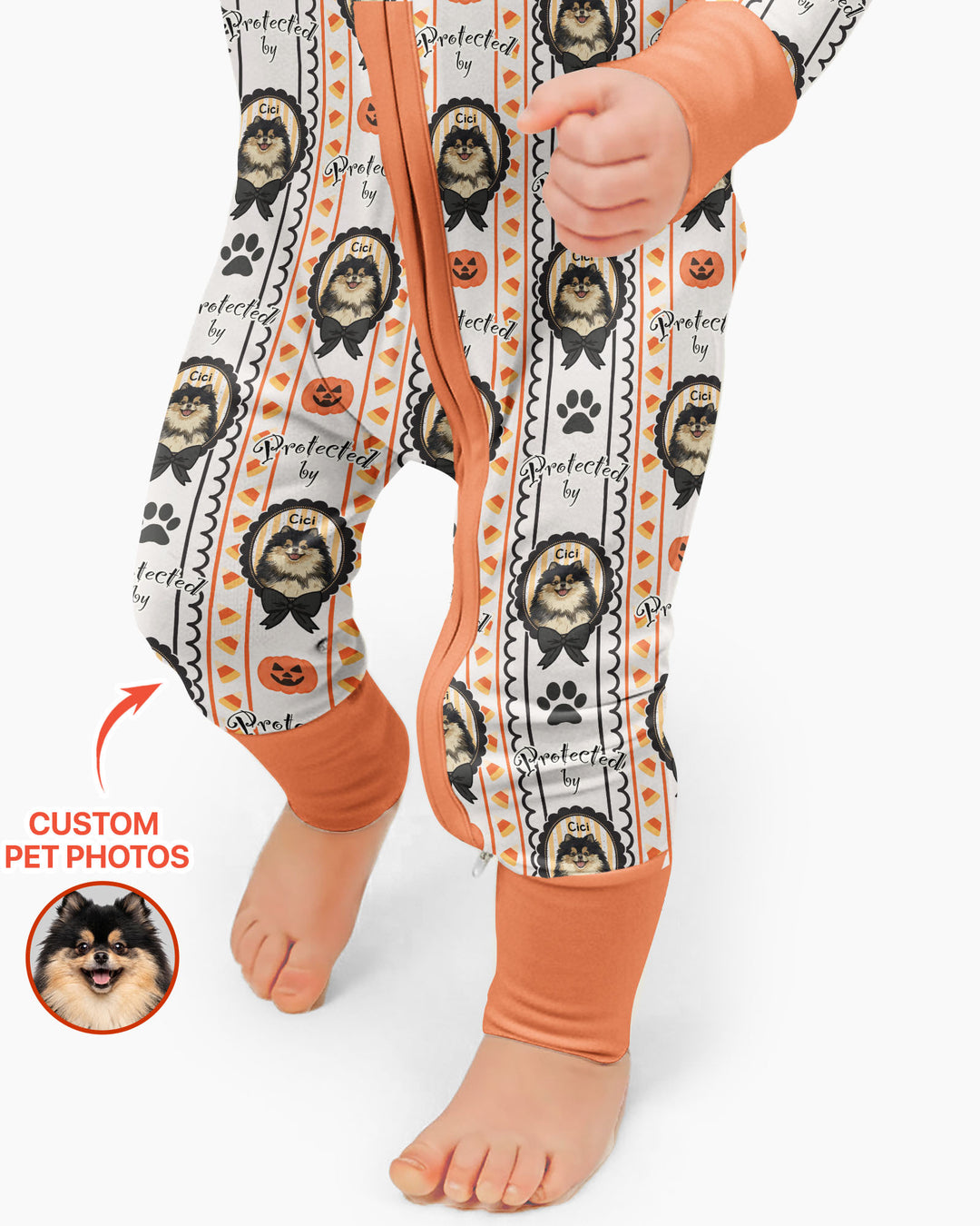 Gerippte Babykleidung mit individuellem Foto - Weich &amp; Skizzenhaft