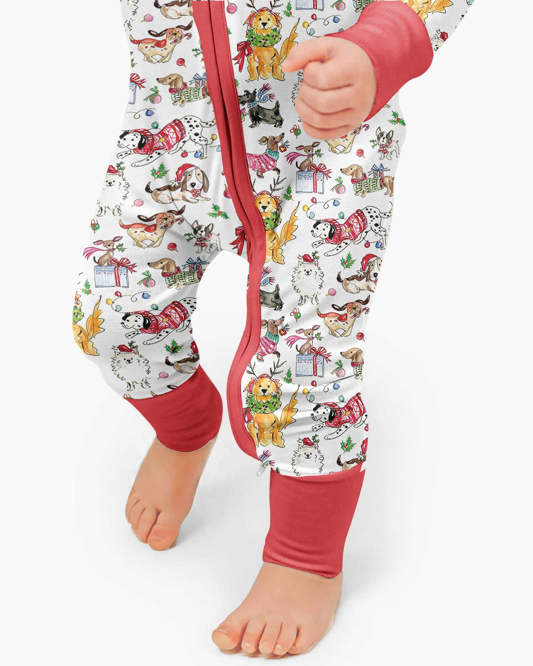 Festive Christmas Pups Bamboo Convertible Zippy