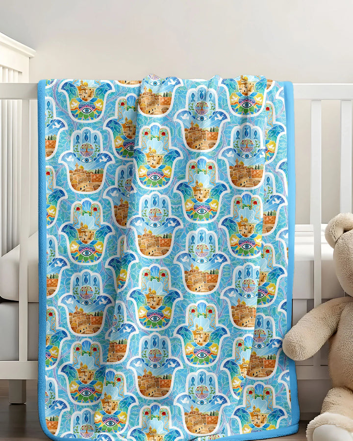 Hamsa Hand Bamboo Blanket