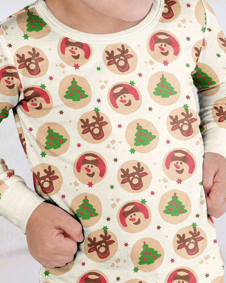 Holiday Cookie Party Family Matching Bamboo Two Piece Long Sleeve Pajama Set