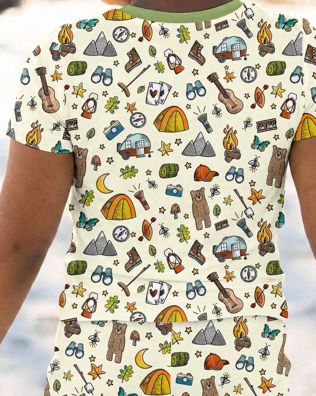 Zweiteiliges, kurzärmliges Pyjama-Set mit Marienkäfern