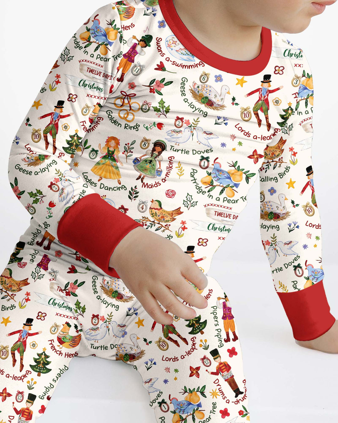 The 12 Days of Christmas Bamboo Two Piece Long Sleeve Pajama Set