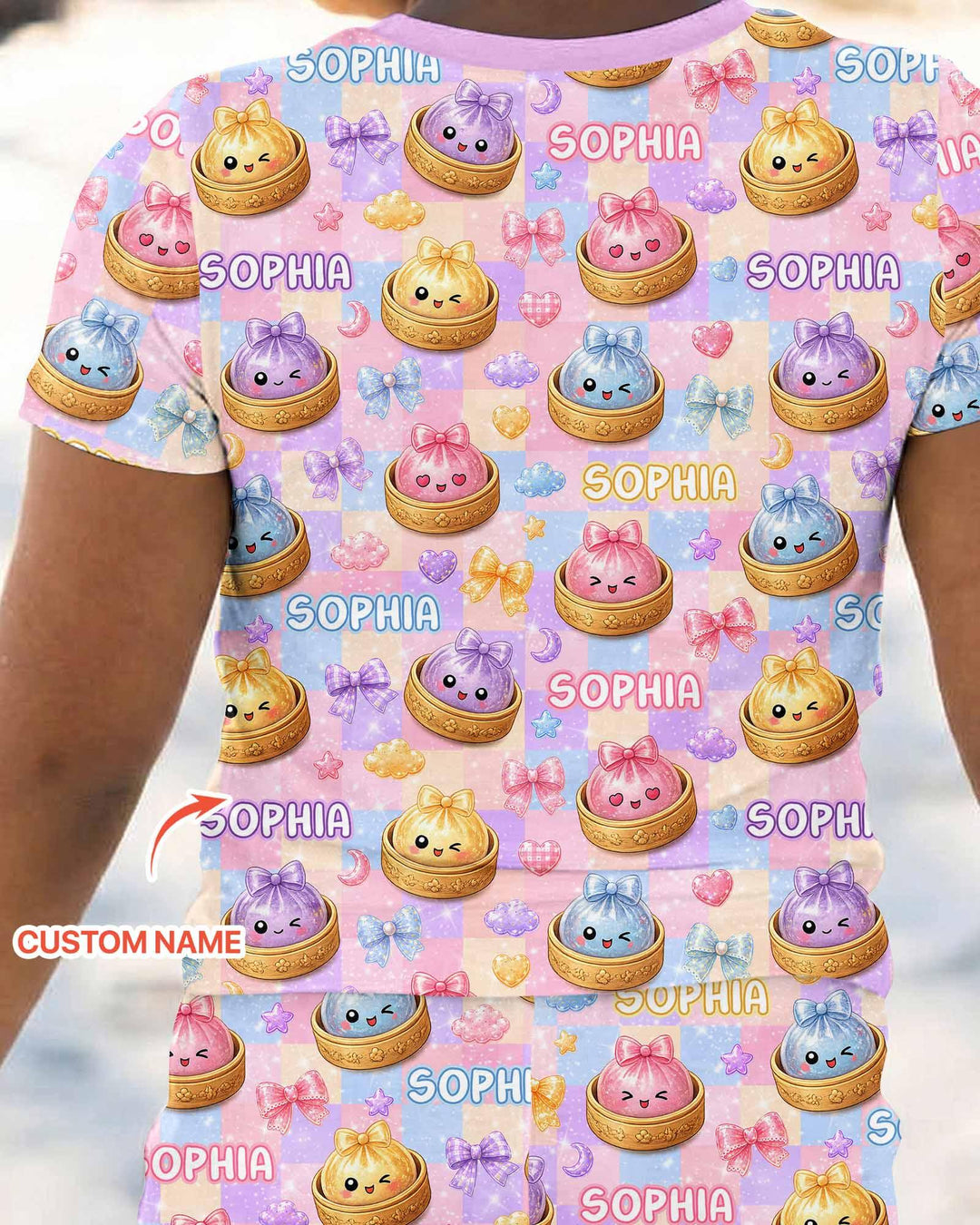 Zweiteiliges, kurzärmliges Pyjama-Set mit Marienkäfern