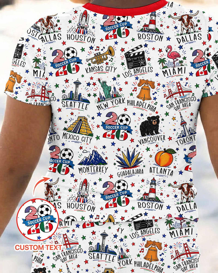 Zweiteiliges, kurzärmliges Pyjama-Set mit Marienkäfern