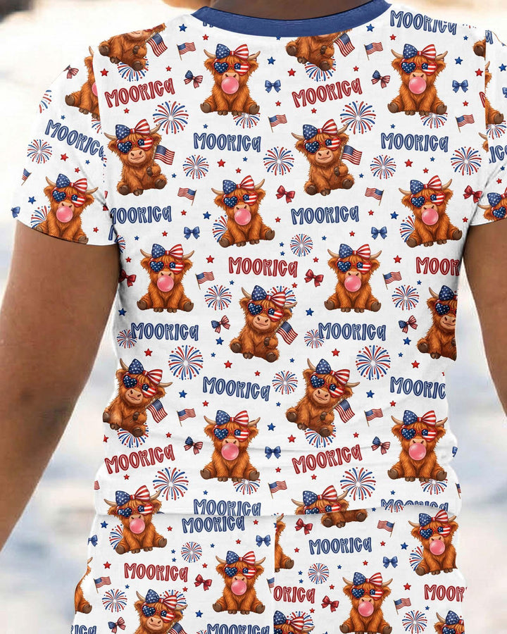 Zweiteiliges, kurzärmliges Pyjama-Set mit Marienkäfern