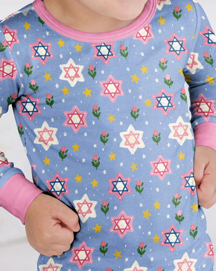 Zweiteiliges Langarm-Pyjama-Set mit Sommerfrüchten