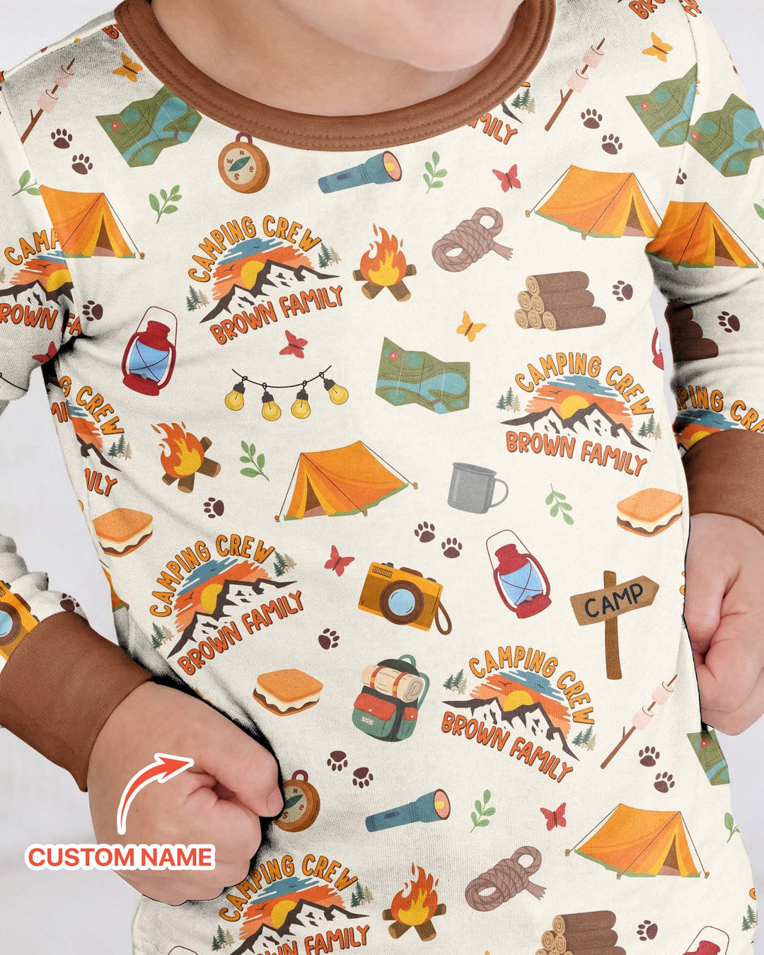 Zweiteiliges Langarm-Pyjama-Set mit Sommerfrüchten