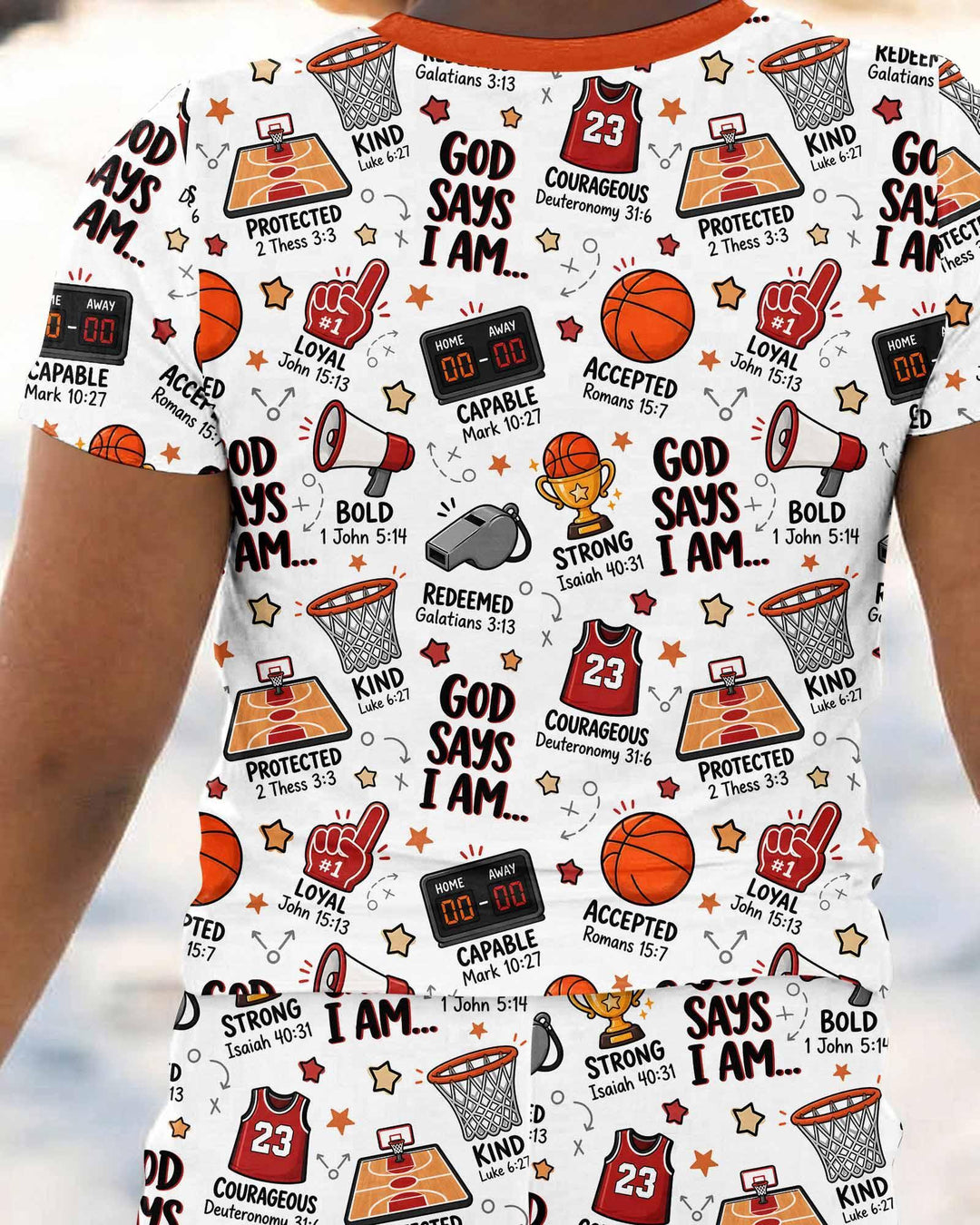 Zweiteiliges, kurzärmliges Pyjama-Set mit Marienkäfern