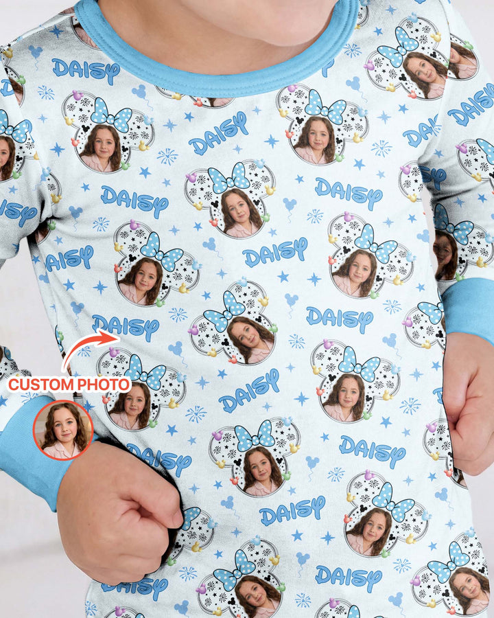Zweiteiliges Langarm-Pyjama-Set mit Sommerfrüchten