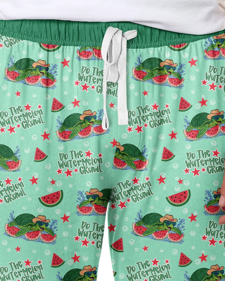 Watermelon Turtle Family Matching Bamboo Men's Pajama Set