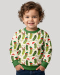 Cheerful Christmas Pickle Bamboo Crewneck Sweatshirt