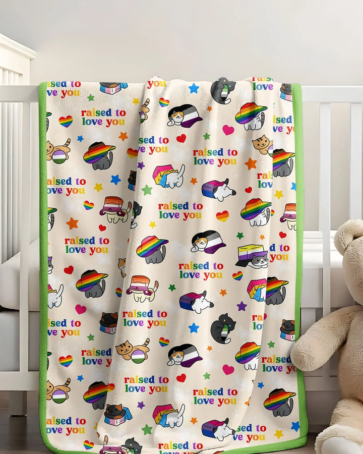 Rainbow Paws Family Matching Bamboo Blanket