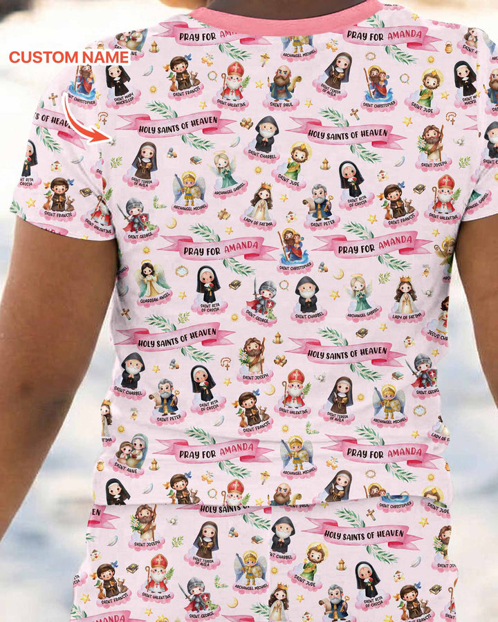 Zweiteiliges, kurzärmliges Pyjama-Set mit Marienkäfern