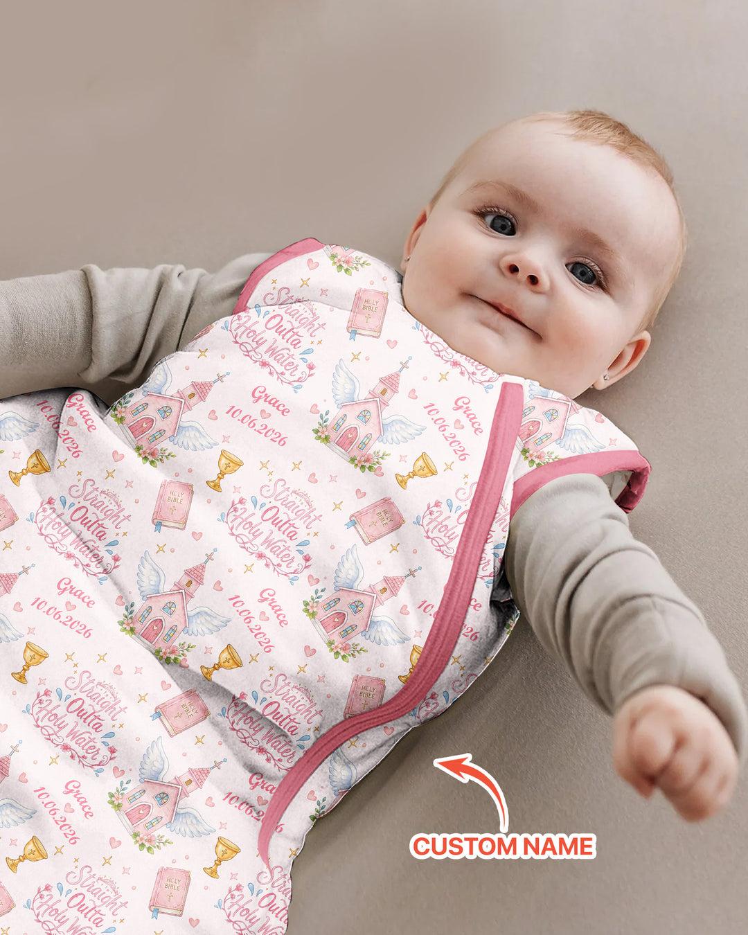 Schlafsack aus Bambus-Musselin – personalisierbar