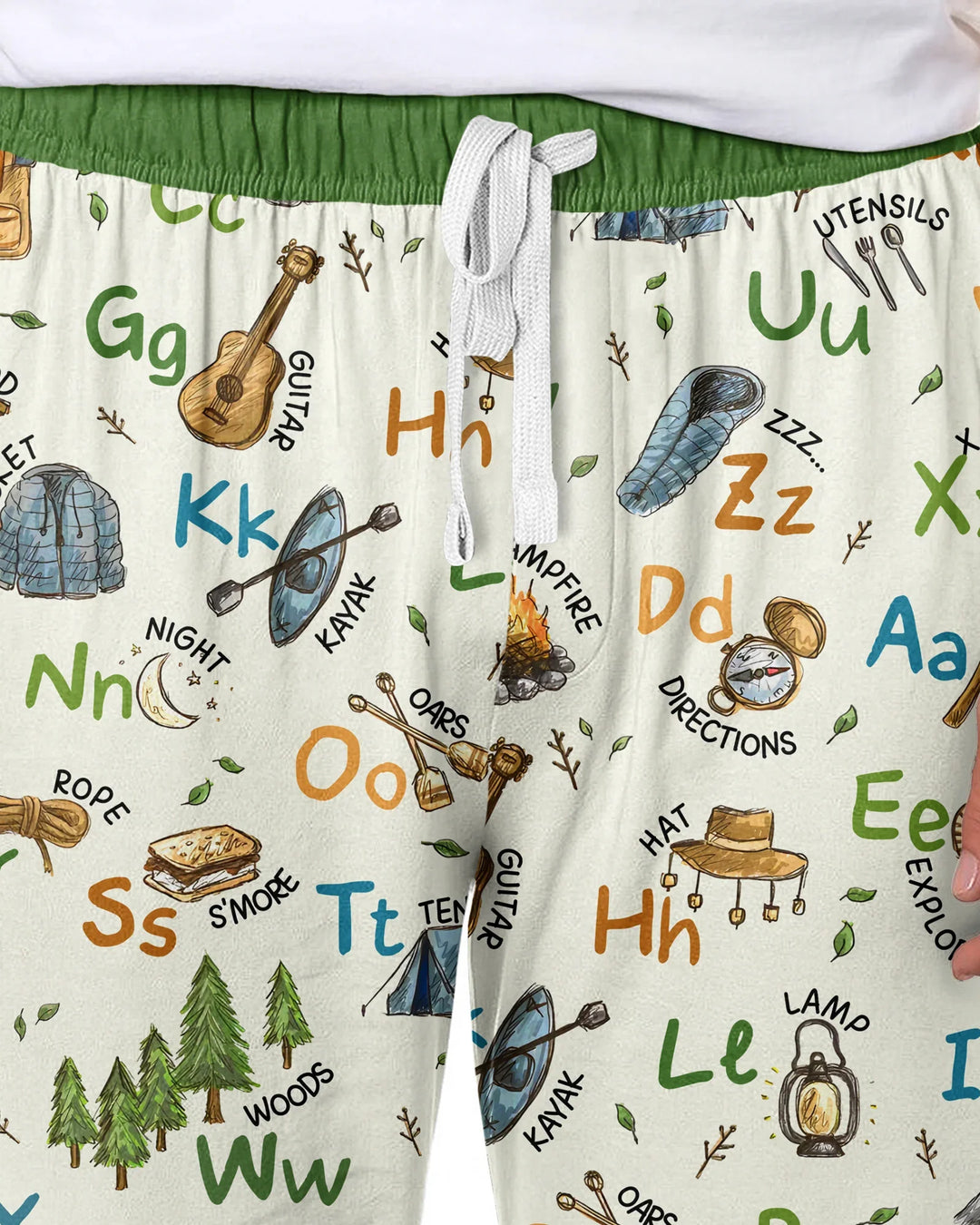 Adventure Alphabet ABCs Summer Camp Bamboo Men's Pajama Set