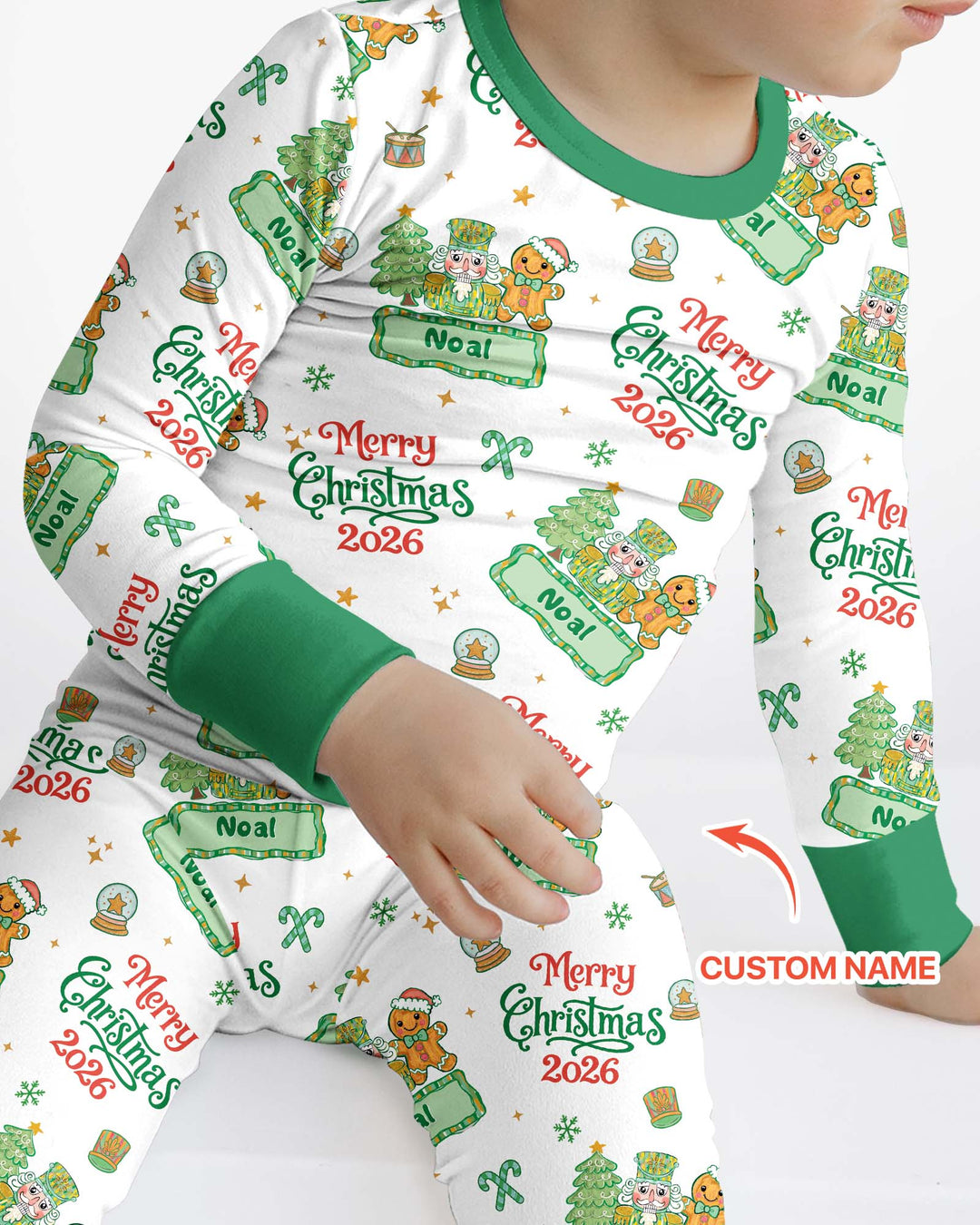 Custom Name Nutcracker Christmas Tale Bamboo Two Piece Long Sleeve Pajama Set