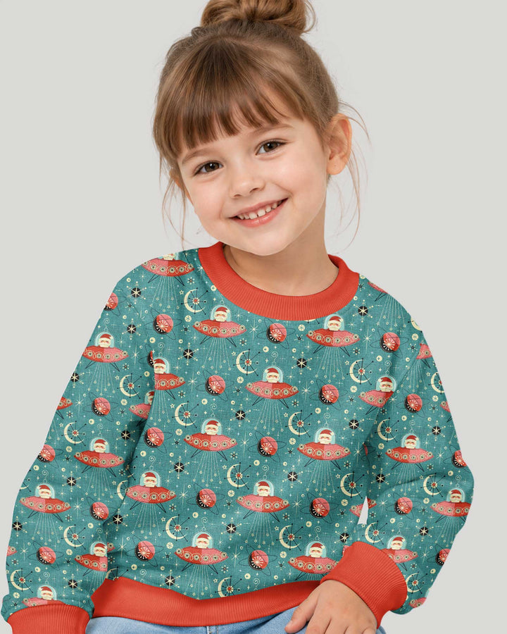 Atomic Santas in Space Bamboo Crewneck Sweatshirt