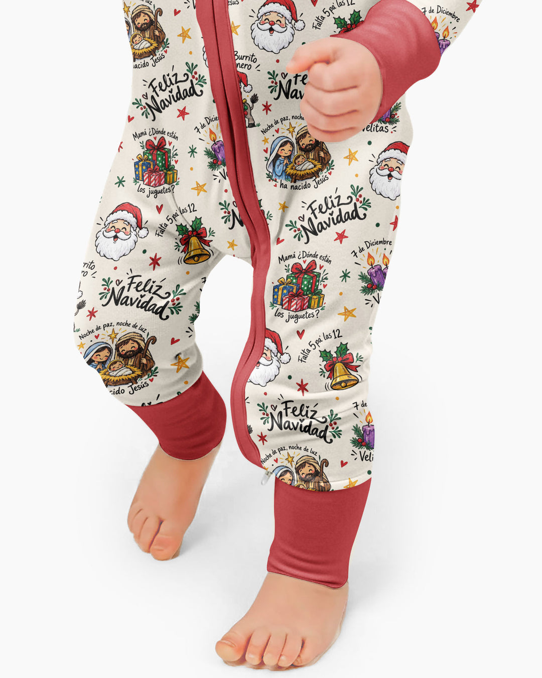 Whimsical Feliz Navidad Christmas Bamboo Convertible Zippy