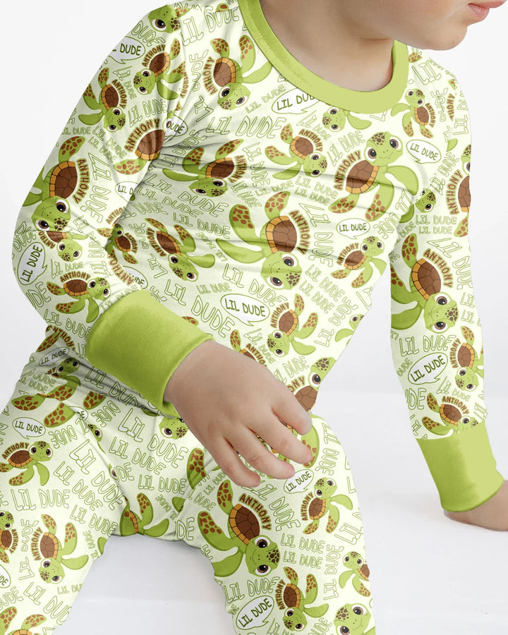 Zweiteiliges Langarm-Pyjama-Set mit Sommerfrüchten