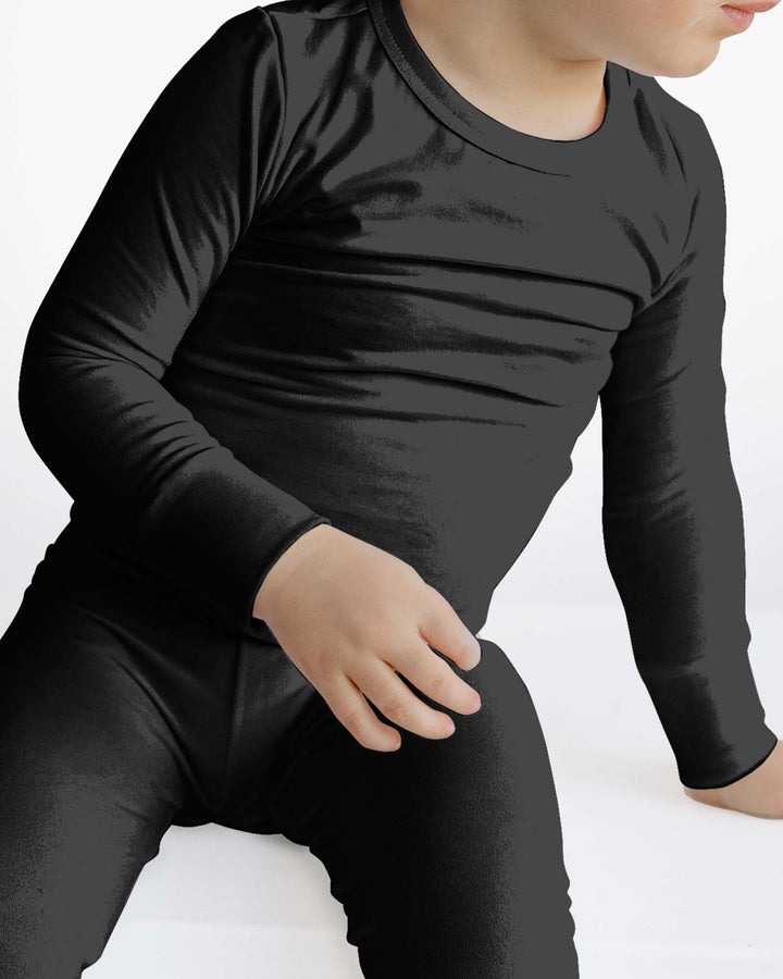 Black Bamboo Two Piece Pajama Set