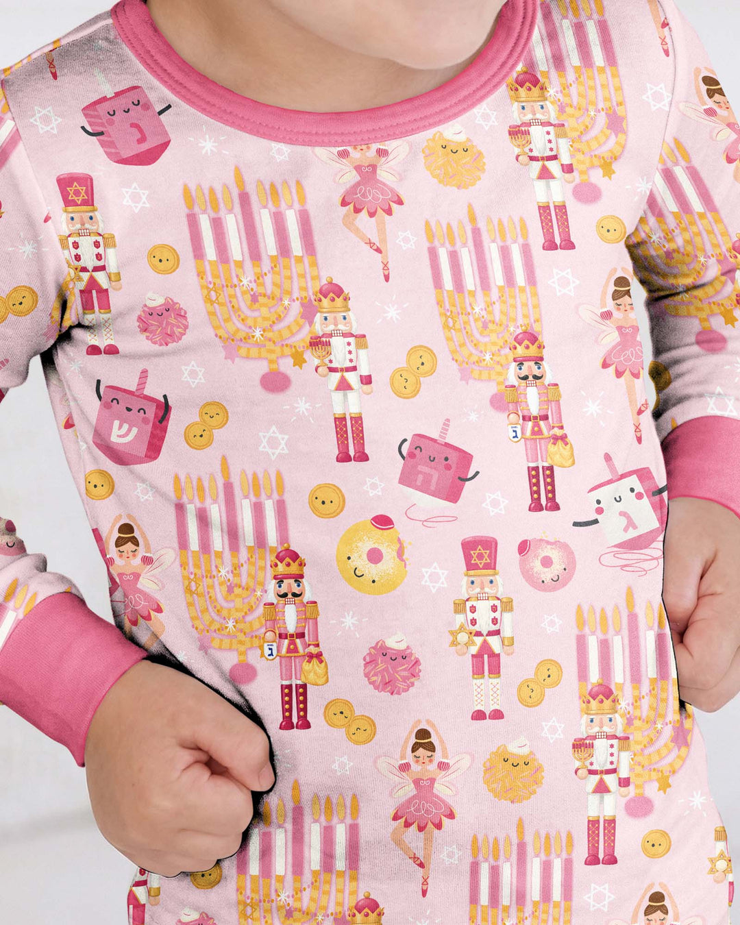 Hanukkah Nutcracker King Family Matching Bamboo Two Piece Long Sleeve Pajama Set