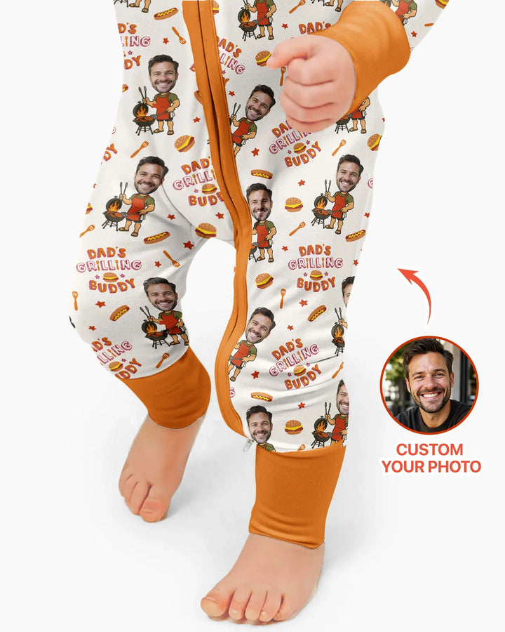Gerippte Babykleidung mit individuellem Foto - Weich &amp; Skizzenhaft