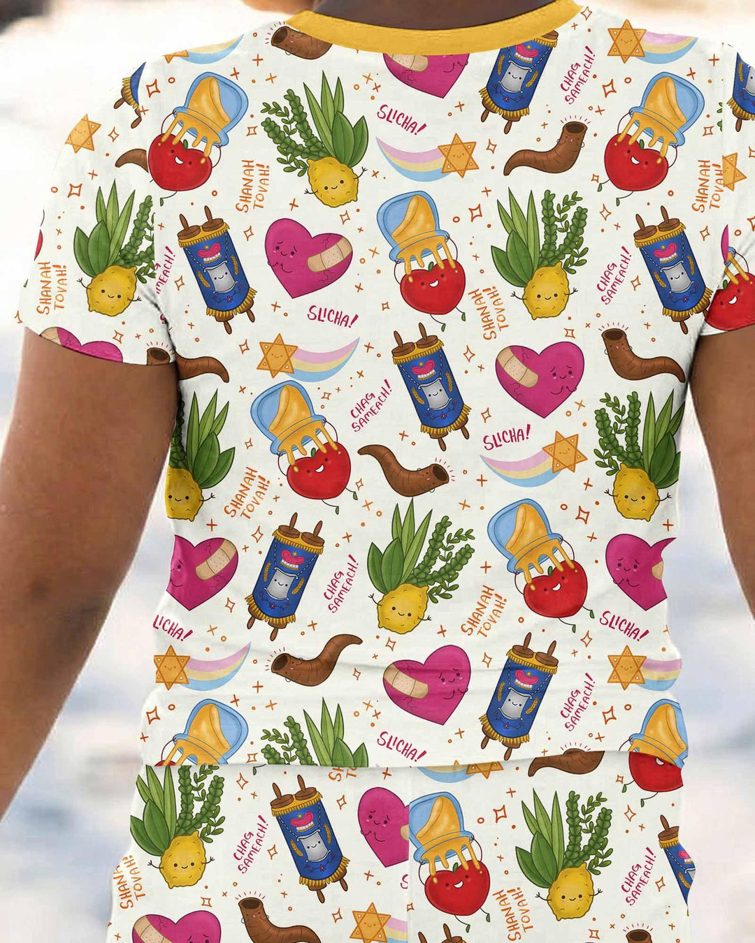 Zweiteiliges, kurzärmliges Pyjama-Set mit Marienkäfern