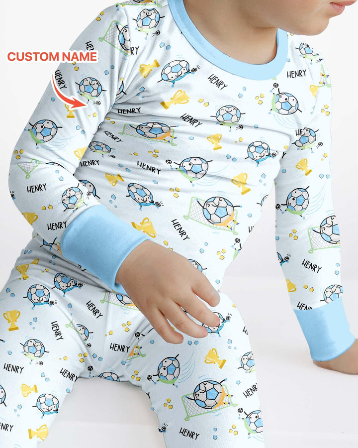 Zweiteiliges Langarm-Pyjama-Set mit Sommerfrüchten