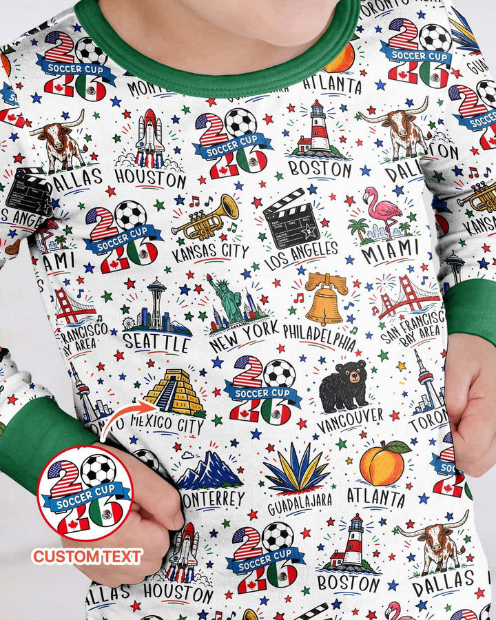 Zweiteiliges Langarm-Pyjama-Set mit Sommerfrüchten