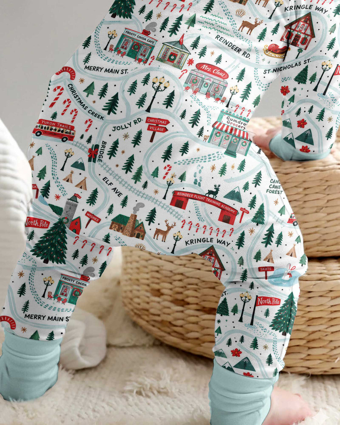 Whimsical North Pole Map Bamboo Convertible Zippy
