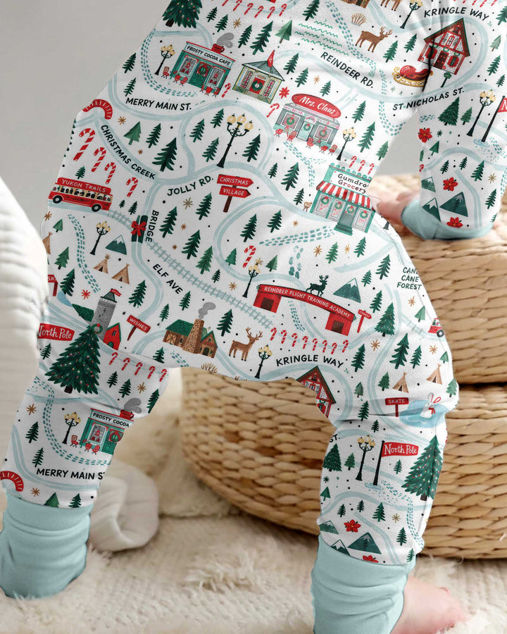 Whimsical North Pole Map Bamboo Convertible Zippy