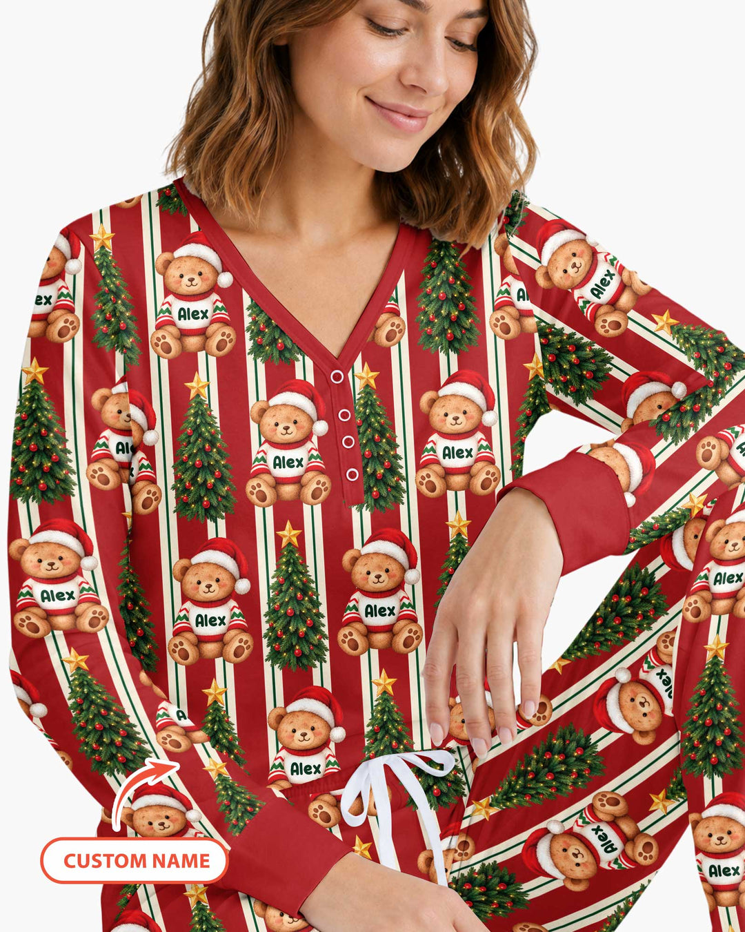 Christmas Bear Bamboo Women Pajama Set