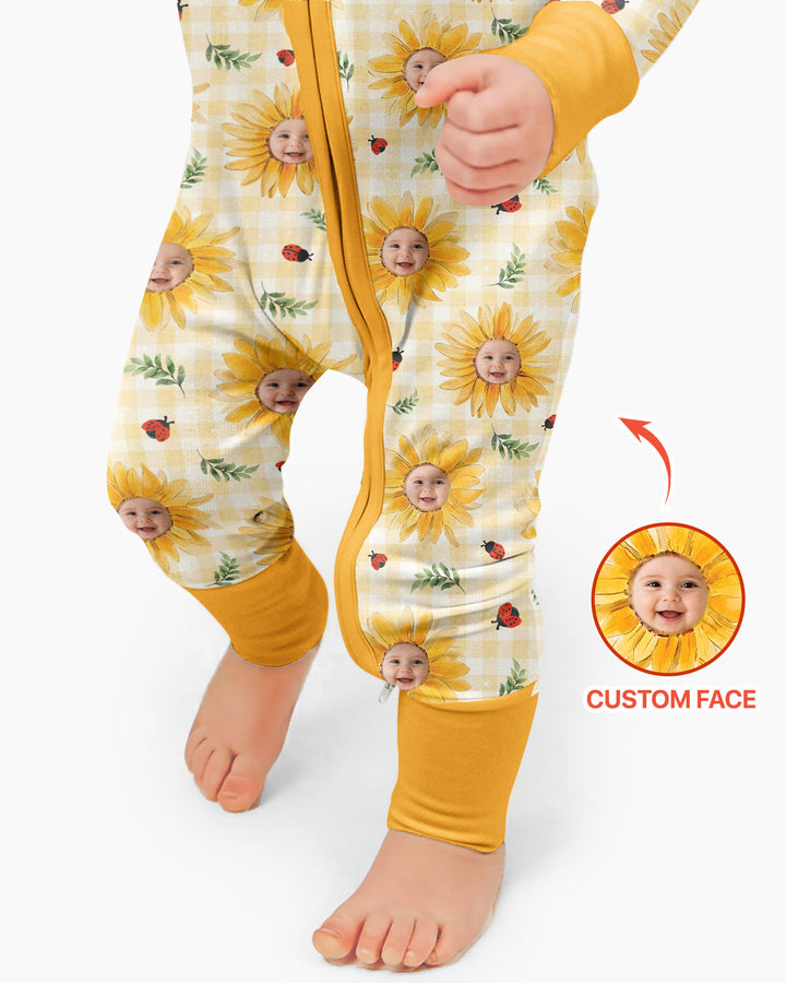 Gerippte Babykleidung mit individuellem Foto - Weich &amp; Skizzenhaft