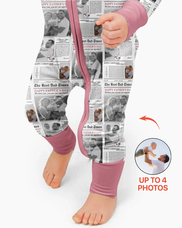Gerippte Babykleidung mit individuellem Foto - Weich &amp; Skizzenhaft
