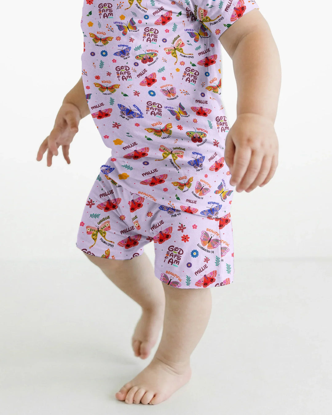 Zweiteiliges Pyjama-Set mit kurzen Ärmeln und Shorts im Sommer-Design