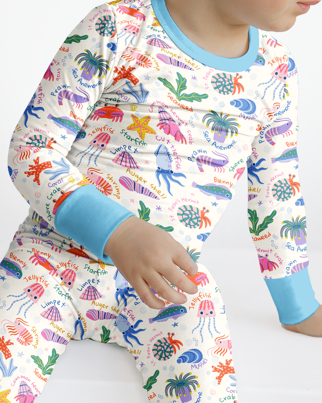 Tide Pool Pals Bamboo Two Piece Long Sleeve Pajama Set