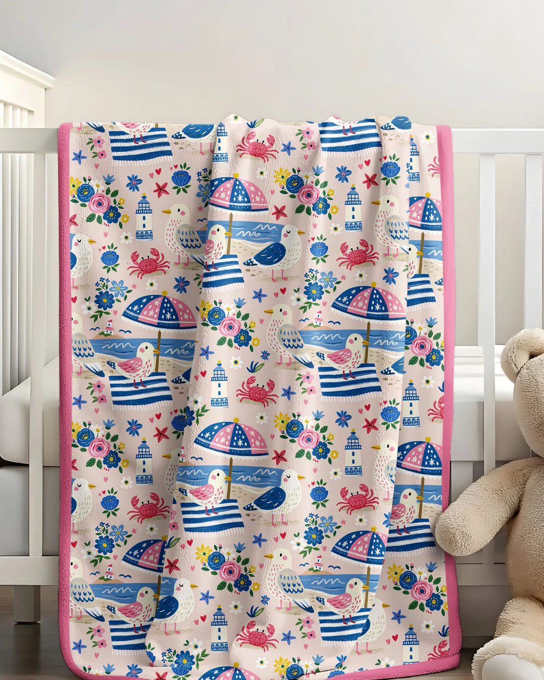 A Day At The Shore Bamboo Blanket