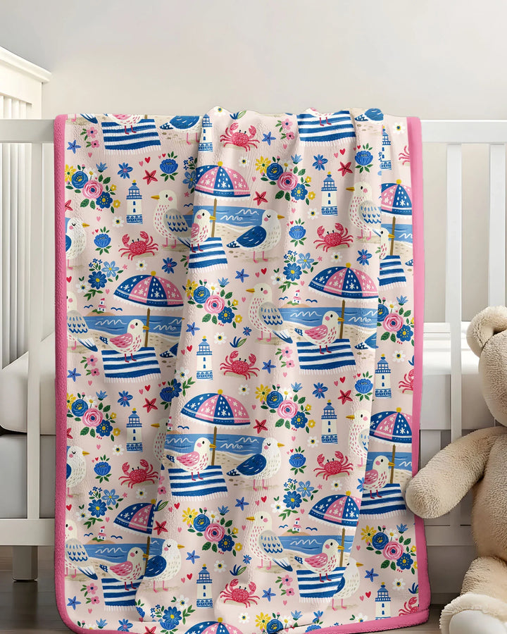 A Day At The Shore Bamboo Blanket