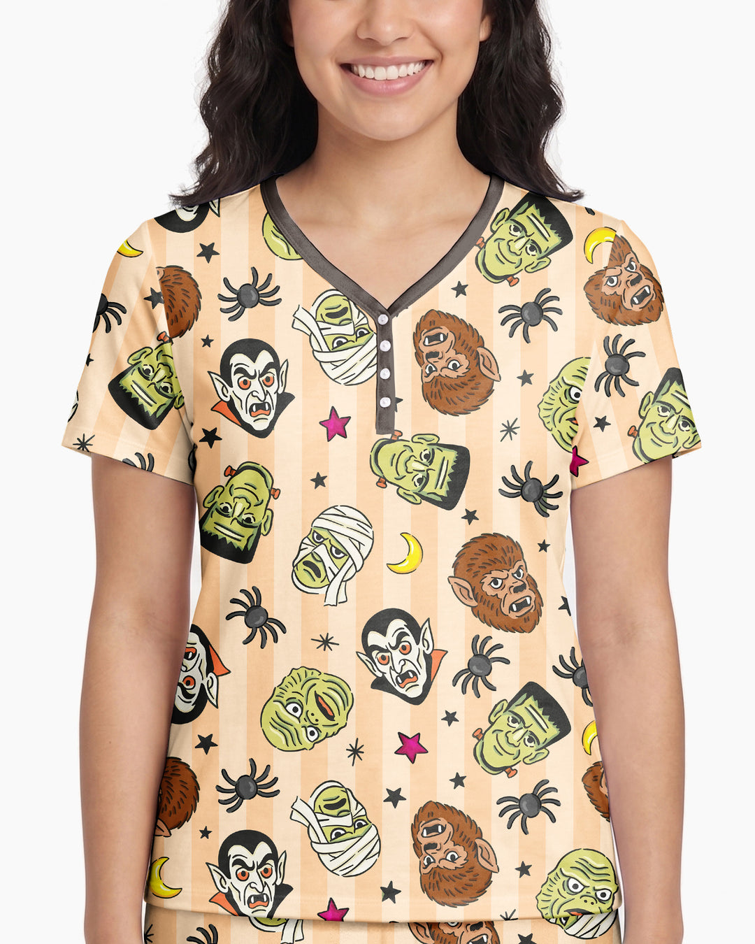 Creepy Crew Family Matching Bamboo Women Short Sleeve Short Pajama Set