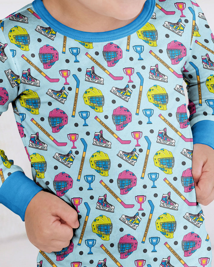 The Ice Hockey Princess Bamboo Two Piece Long Sleeve Pajama Set