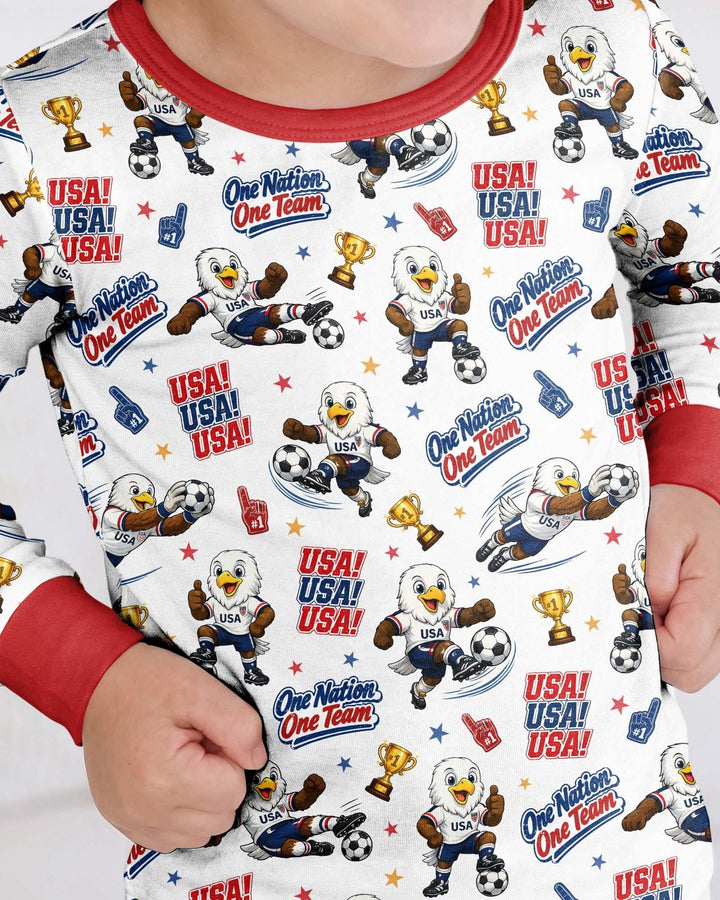 Zweiteiliges Langarm-Pyjama-Set mit Sommerfrüchten