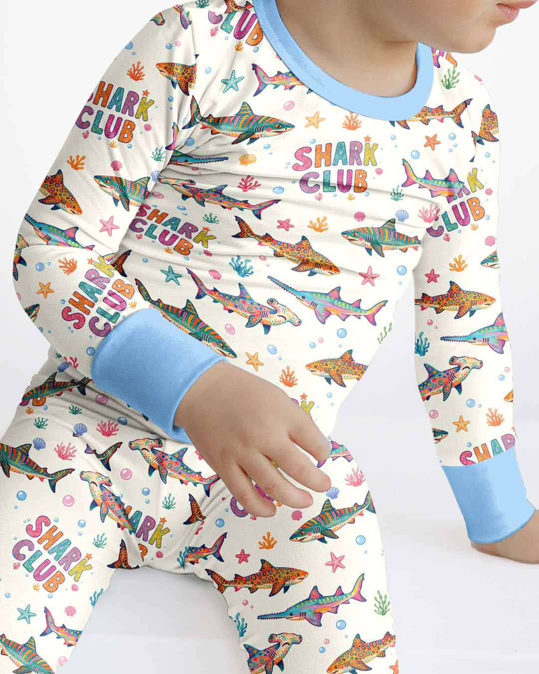 Shark Club Bamboo Two Piece Long Sleeve Pajama Set