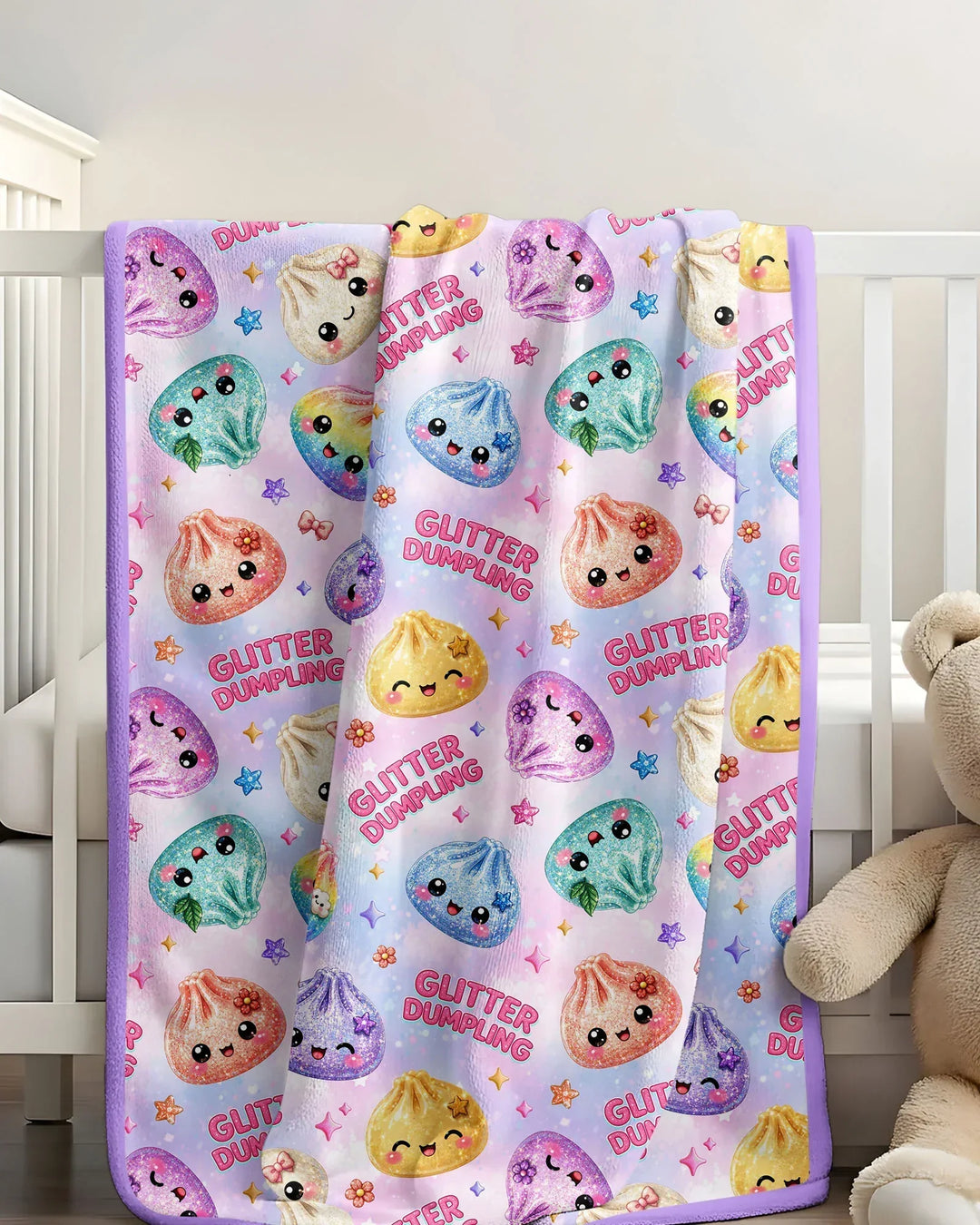 Glitter Dumpling Bamboo Blanket