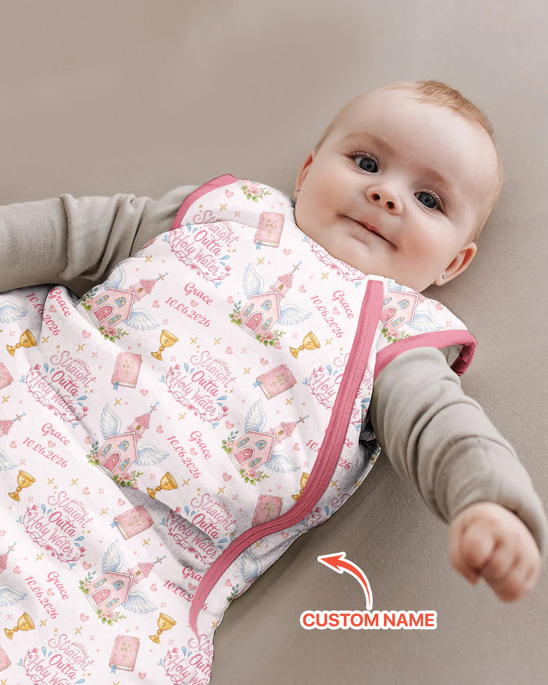 Schlafsack aus Bambus-Musselin – personalisierbar