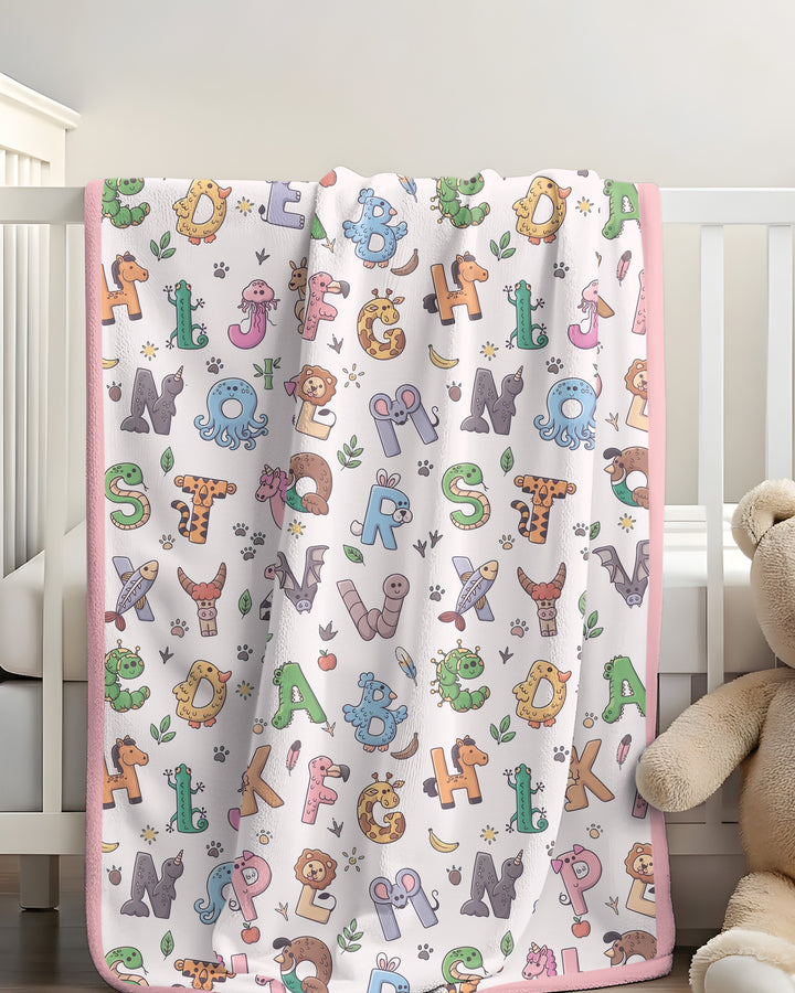 Animals Alphabet Bamboo Blanket