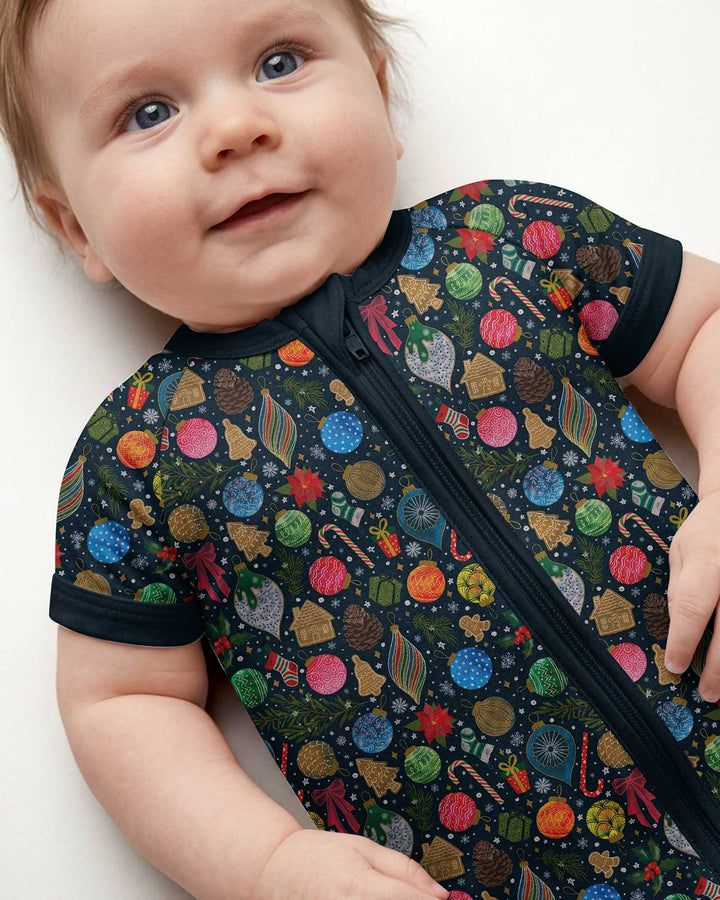 Holiday Ditsy Bamboo Shorty Zippy