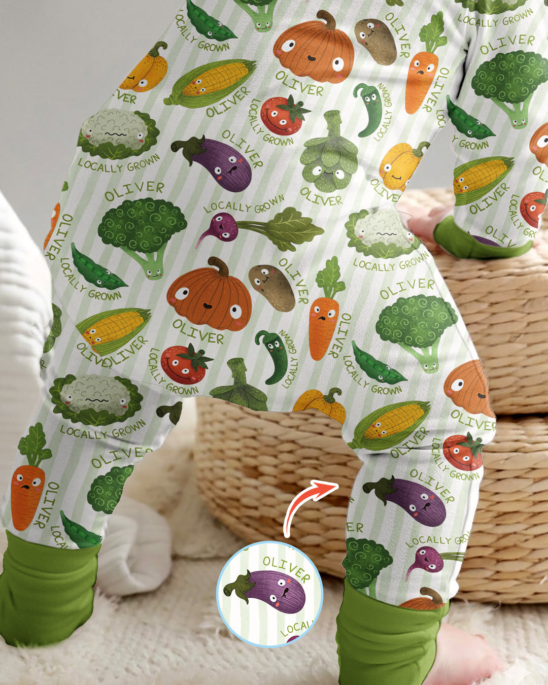 Gerippte Babykleidung mit individuellem Foto - Weich &amp; Skizzenhaft