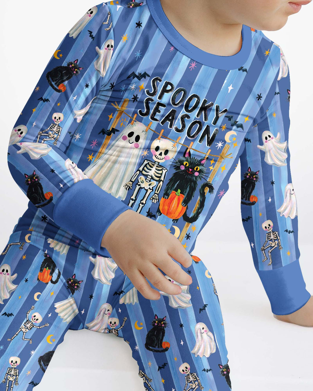 Spooky Season Kids Bamboo Two Piece Long Sleeve Pajama Set
