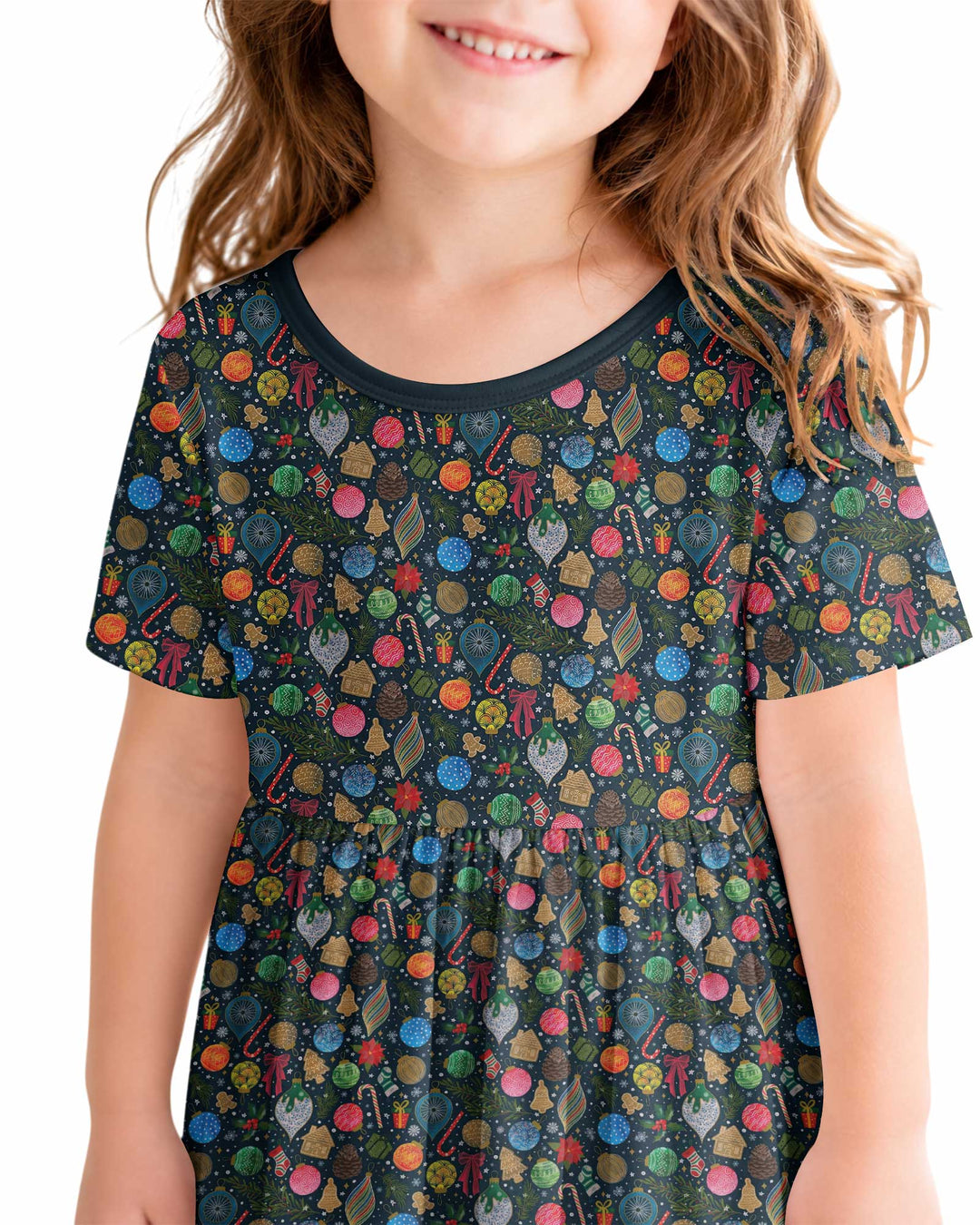 Holiday Ditsy Bamboo Twirl Dress